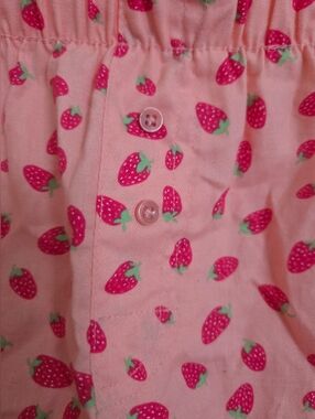 Colsie Pink Strawberry Print Shorts